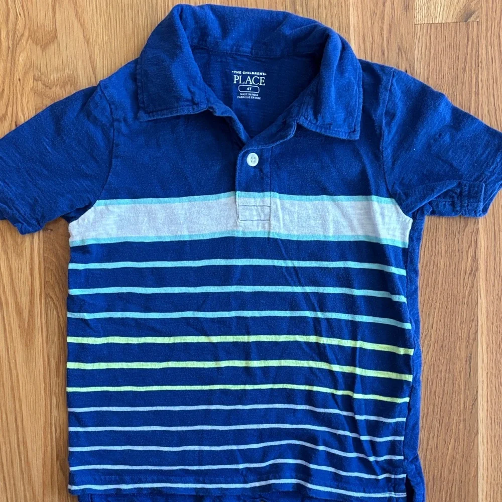 4T The Children’s Place Blue Striped Polo